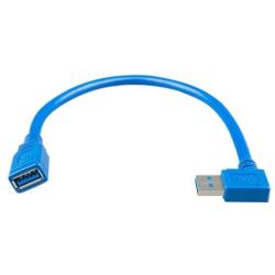 USB extension cable 0.3 m one side right angle